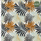 Large Leaf Patterned Digital Printed Fabric